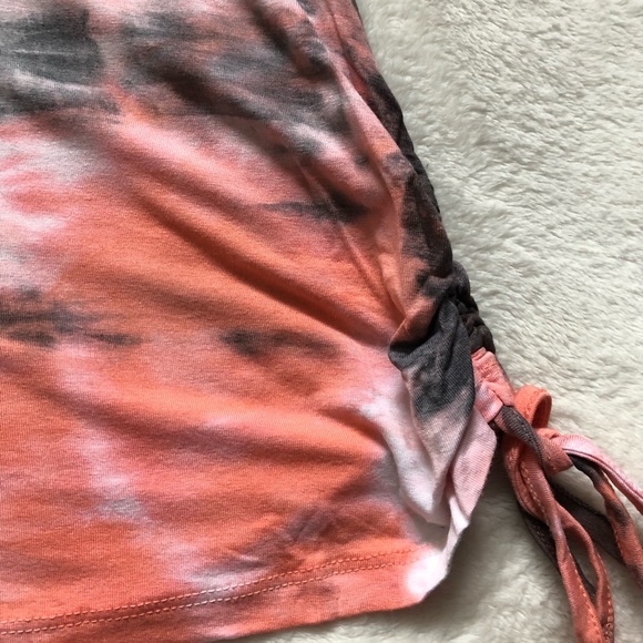 Plus size stretchy Turkish tunic white dark grey bright silver random tie- dye - Picture 6 of 11